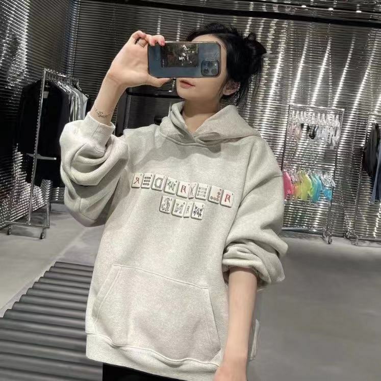 Alexander Wang 灰色麻將牌連帽衛衣  UCC4231644  054 -T