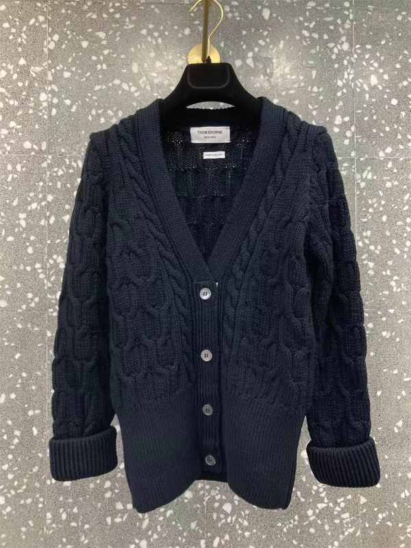 Thom Browne  海軍藍粗線針織開衫 FKC527A  Y1024 215 -T