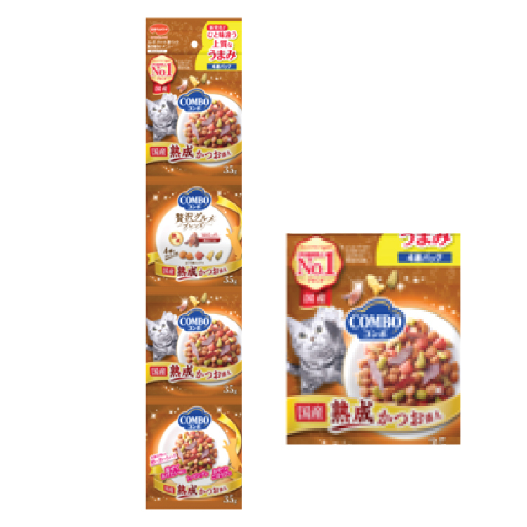 Combo｜4連包貓咪餅乾-添加熟成鰹魚片 (CMO-6852)