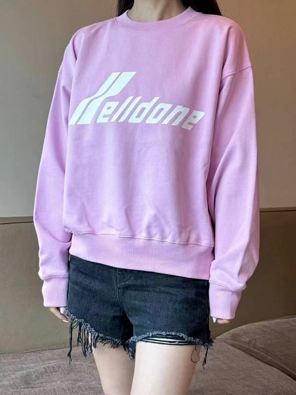 We11done  粉色白字母衛衣    WD-TS1-23-797  LIGHT PINK -T