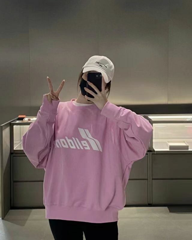 We11done  粉色白字母衛衣    WD-TS1-23-797  LIGHT PINK -T