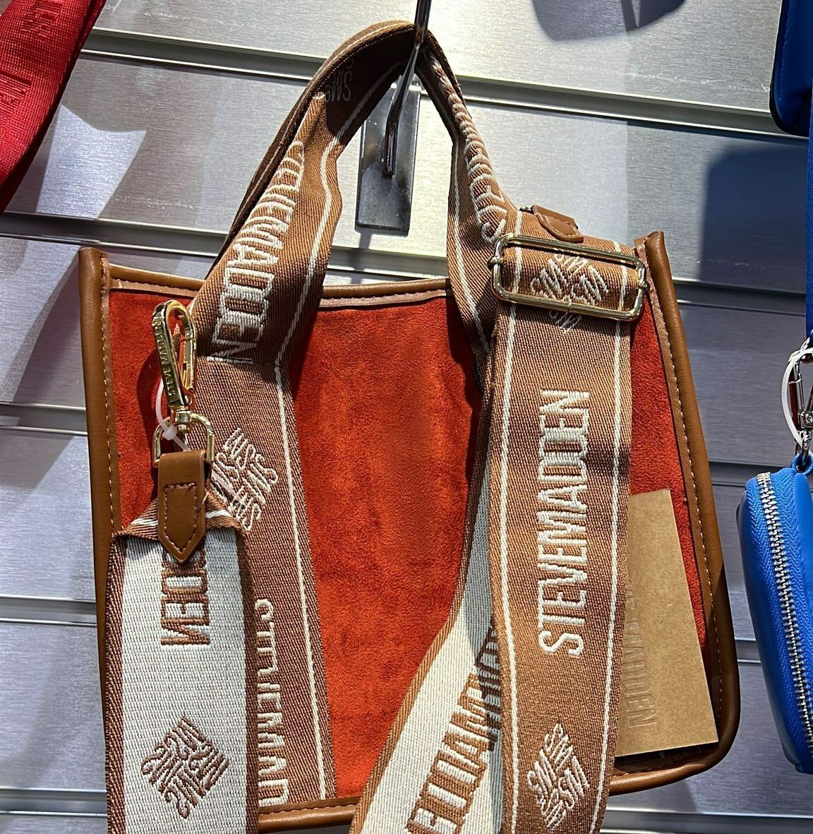 [S] STEVE MADDEN BWEBBER FAUX SUEDE,RUST MULTI, 193624920455 (SSM193)