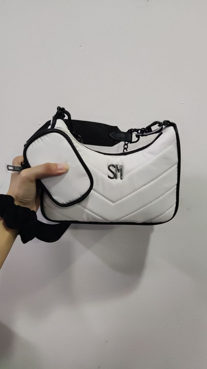 [S] STEVE MADDEN BTAMELA SMALL CROSSBODY BAG,WHITE, 193624349959 (SSM194)