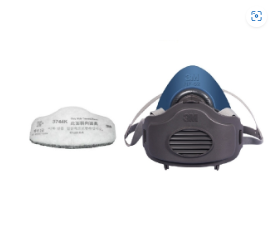 3M HF-52D新款套裝豬咀口罩(防塵)(HF-52+3700+3744K)-[HF-52D]