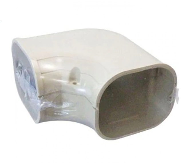 "MEC" 日本冷氣裝飾膠槽配件-90度平面曲