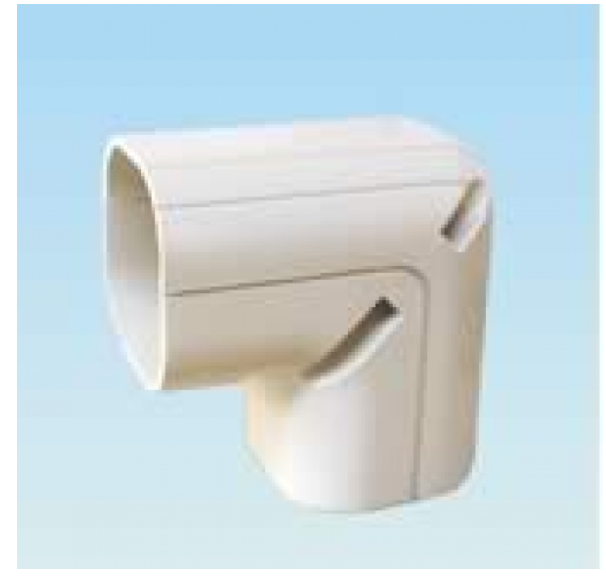 "MEC" 日本冷氣裝飾膠槽配件-90度立體曲