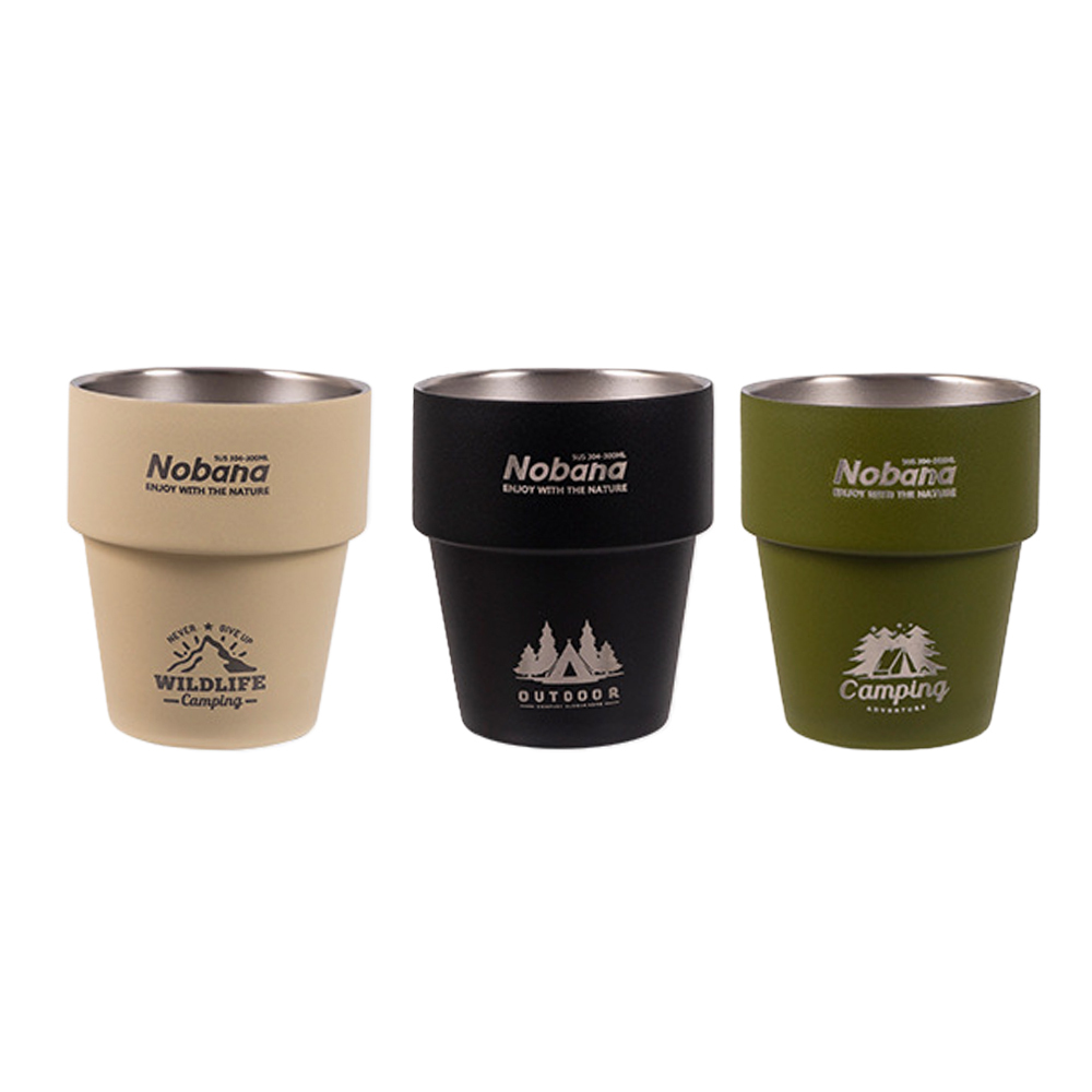 CLS 304不鏽鋼雙層露營杯 含杯蓋