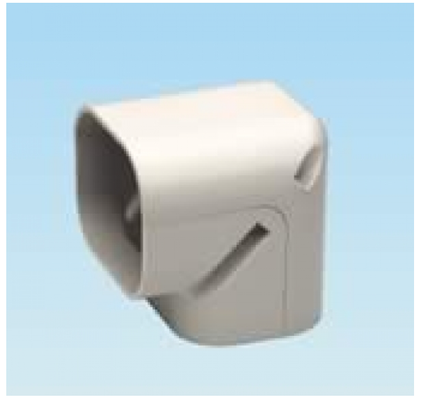 "MEC" 日本冷氣裝飾膠槽配件-90度立體曲