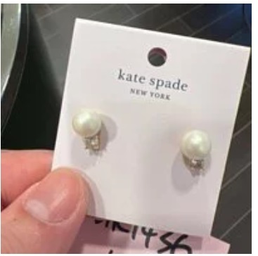 [S] KATE SPADE O0RU2887 PEARLS OF WISDOM STUDS EARRINGS,CREAM MULTI, 098686757332 (SKS748)