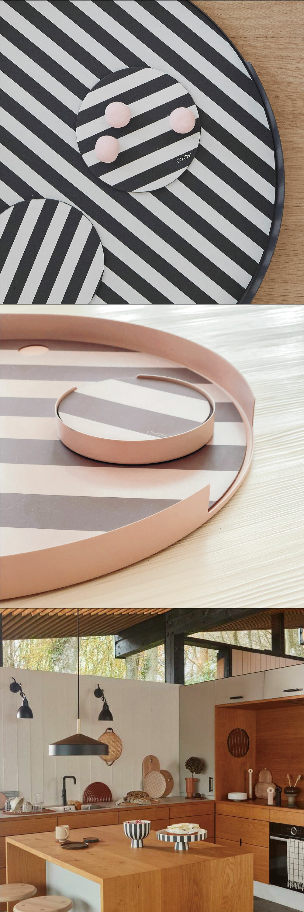 好萩家居|OYOY-Oka杯墊,簡約時尚經典元素,百分百矽膠材質,耐熱防滑,擁有獨立不鏽鋼杯墊收納架