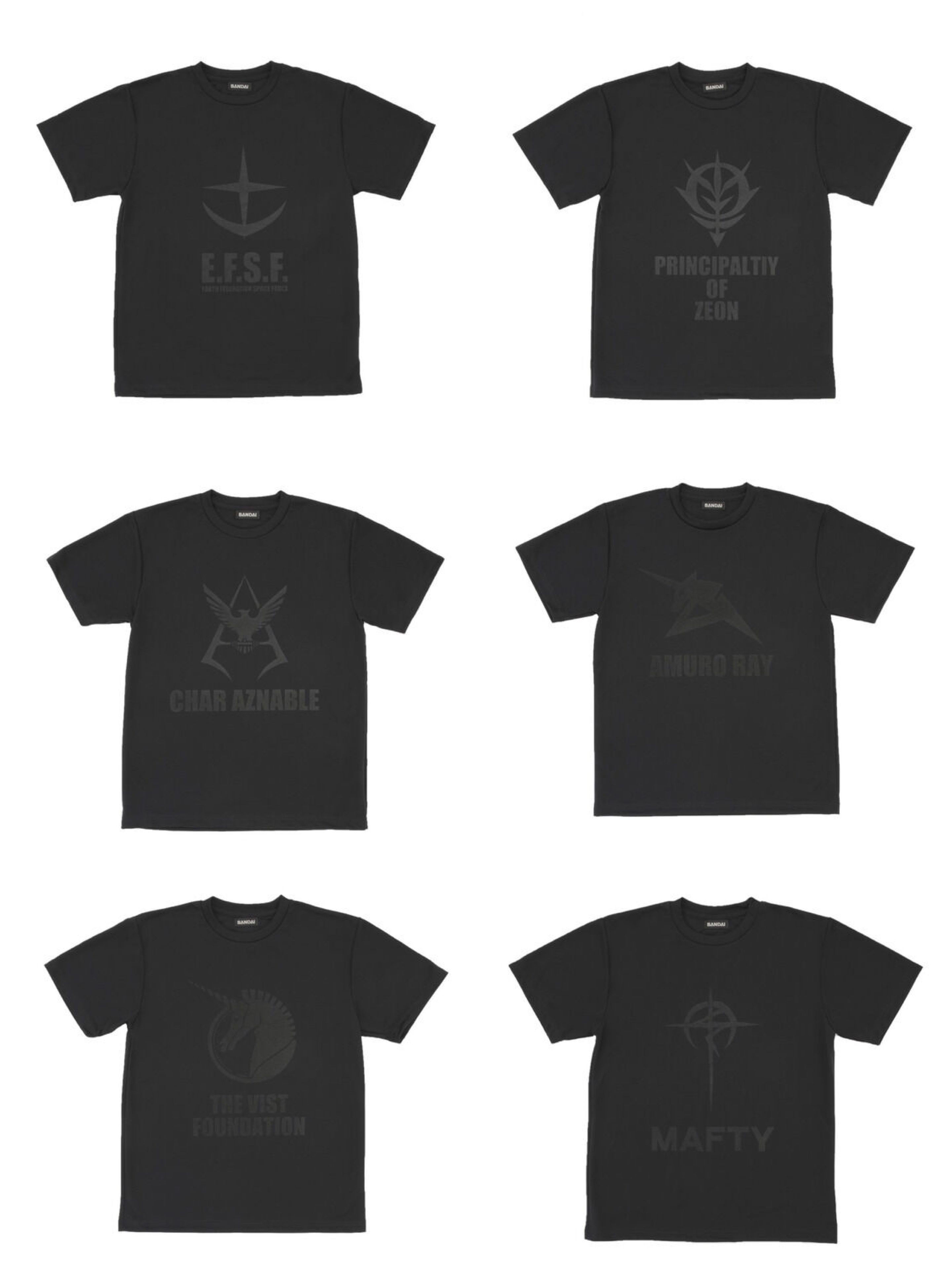 Pbandai 預訂2023/10月 機動戦士ガンダム BLACKシリーズ マーク ドライTシャツ