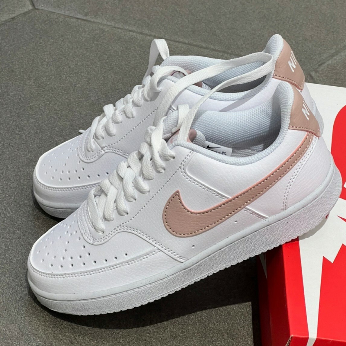 Nike Court Vision Low 草莓牛奶 乾燥玫瑰粉