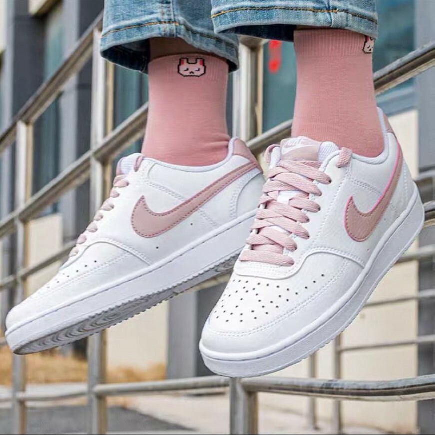 Nike Court Vision Low 草莓牛奶 乾燥玫瑰粉