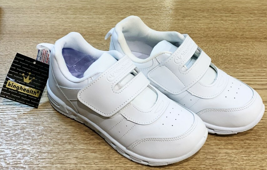 Kinghealth 兒童納米處理超輕真皮鞋墊白球鞋 Size:16-22cm CS-9946