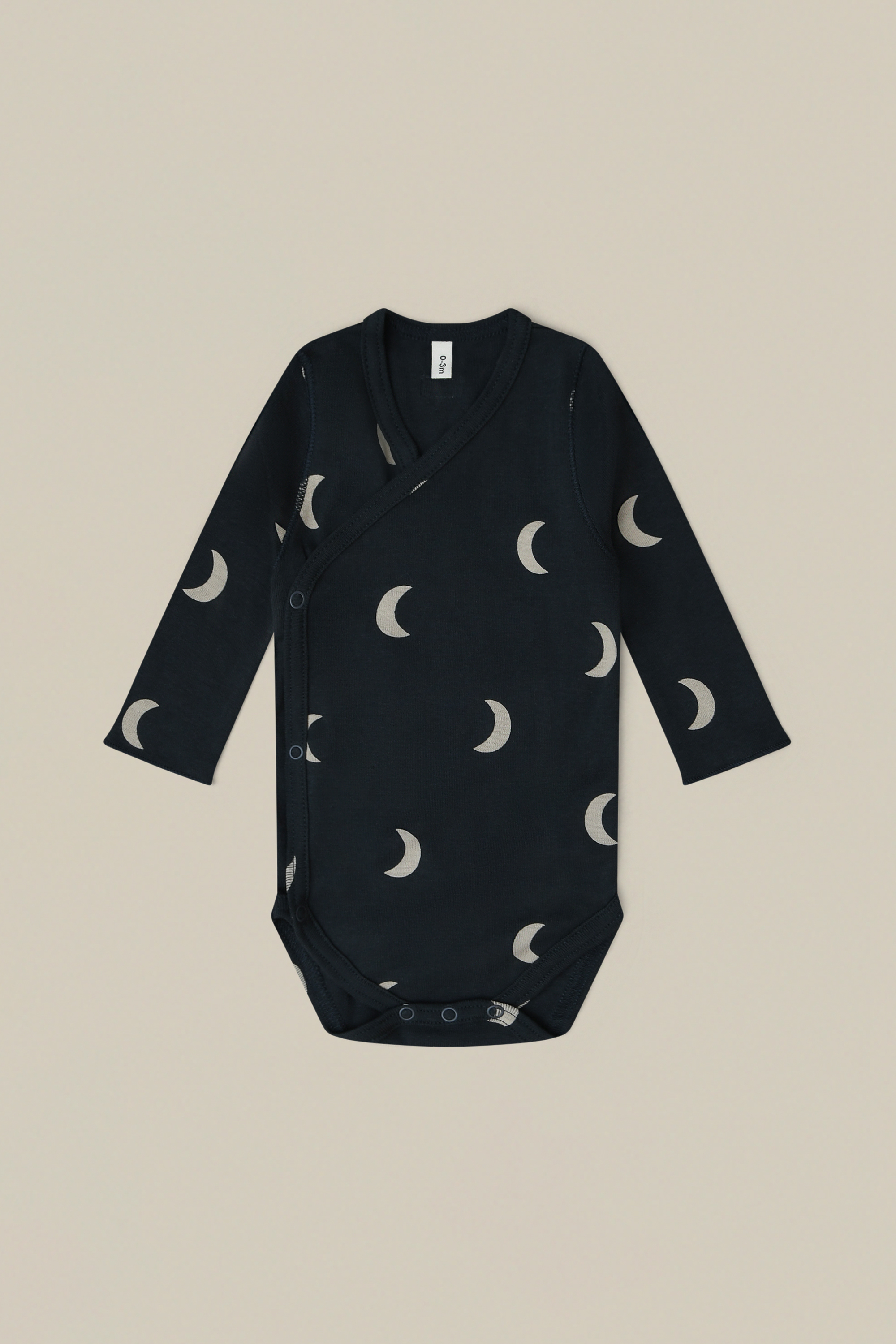 Organic Zoo 炭黑月亮包屁衣 Charcoal Midnight Wrap Bodysuit