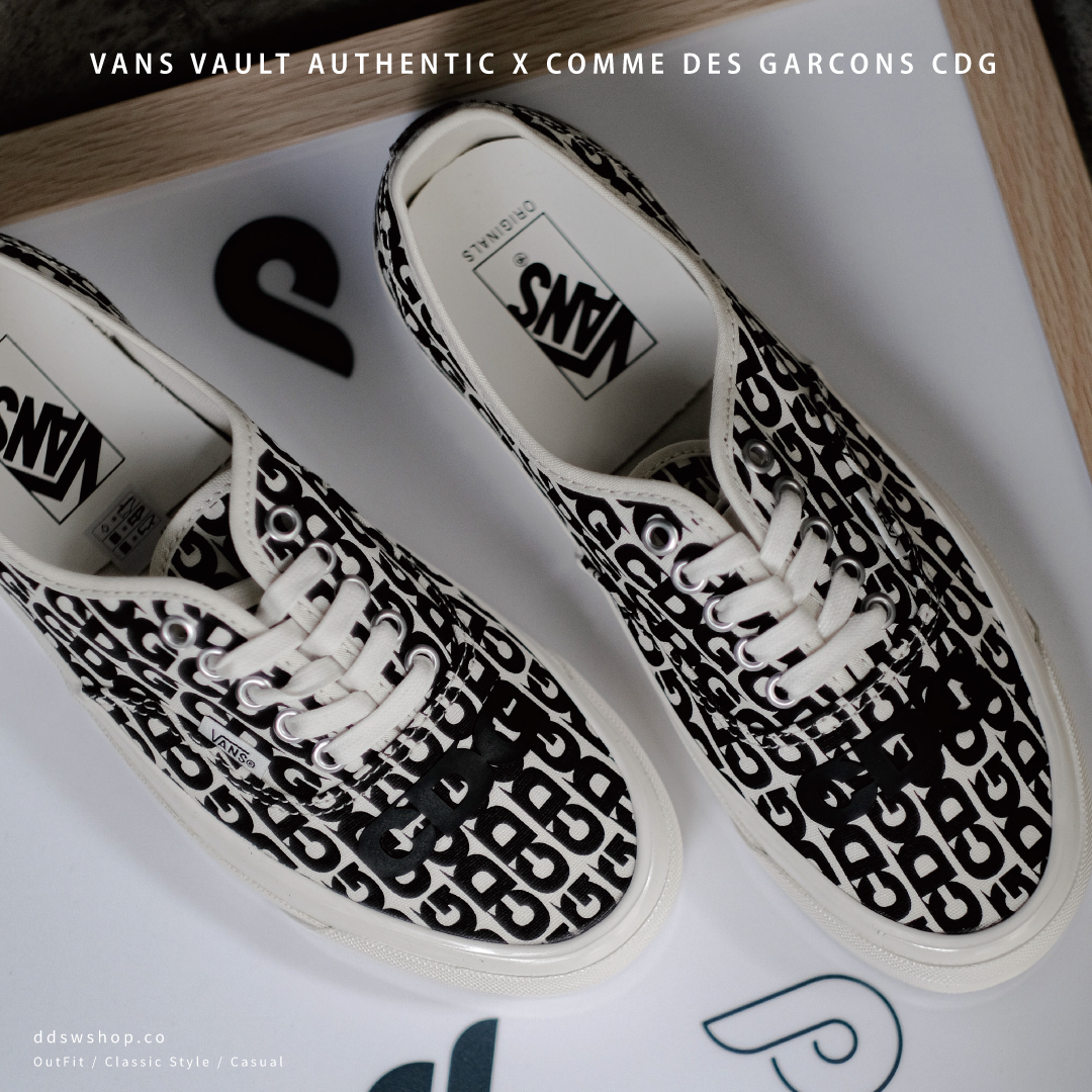 CDG x Vans OG Authentic 聯名款 川久保玲 版滿字母塗鴉 低筒 VN0A4BV9SHM
