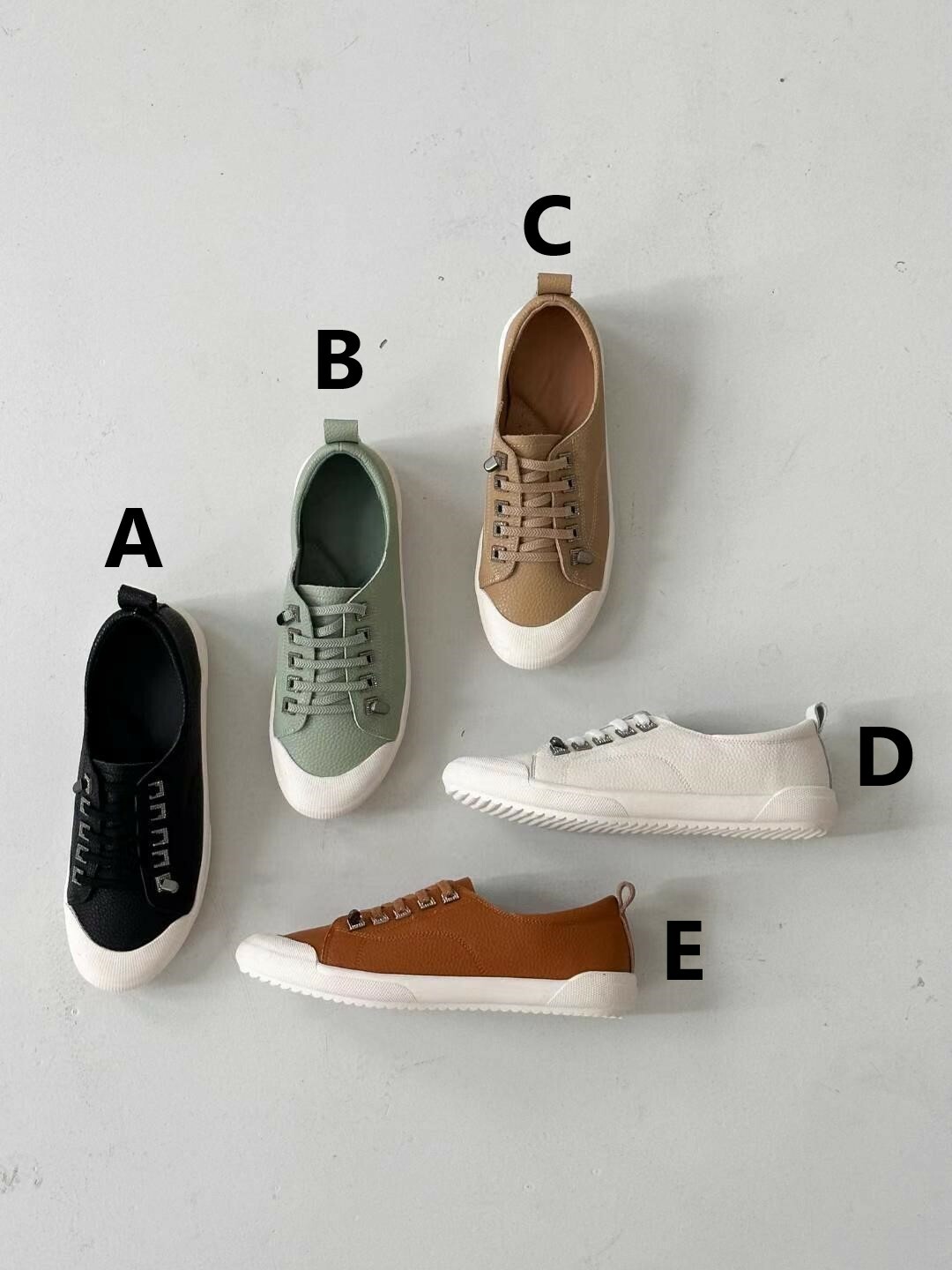 SH#14132 🤎荔枝面棒球平腳鞋