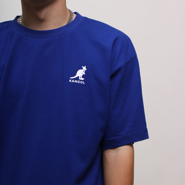 【下殺↘ $399】KANGOL 短袖 短T 胸前小LOGO 2.0 寶藍 背後大圖 袋鼠 休閒 男女6125100782