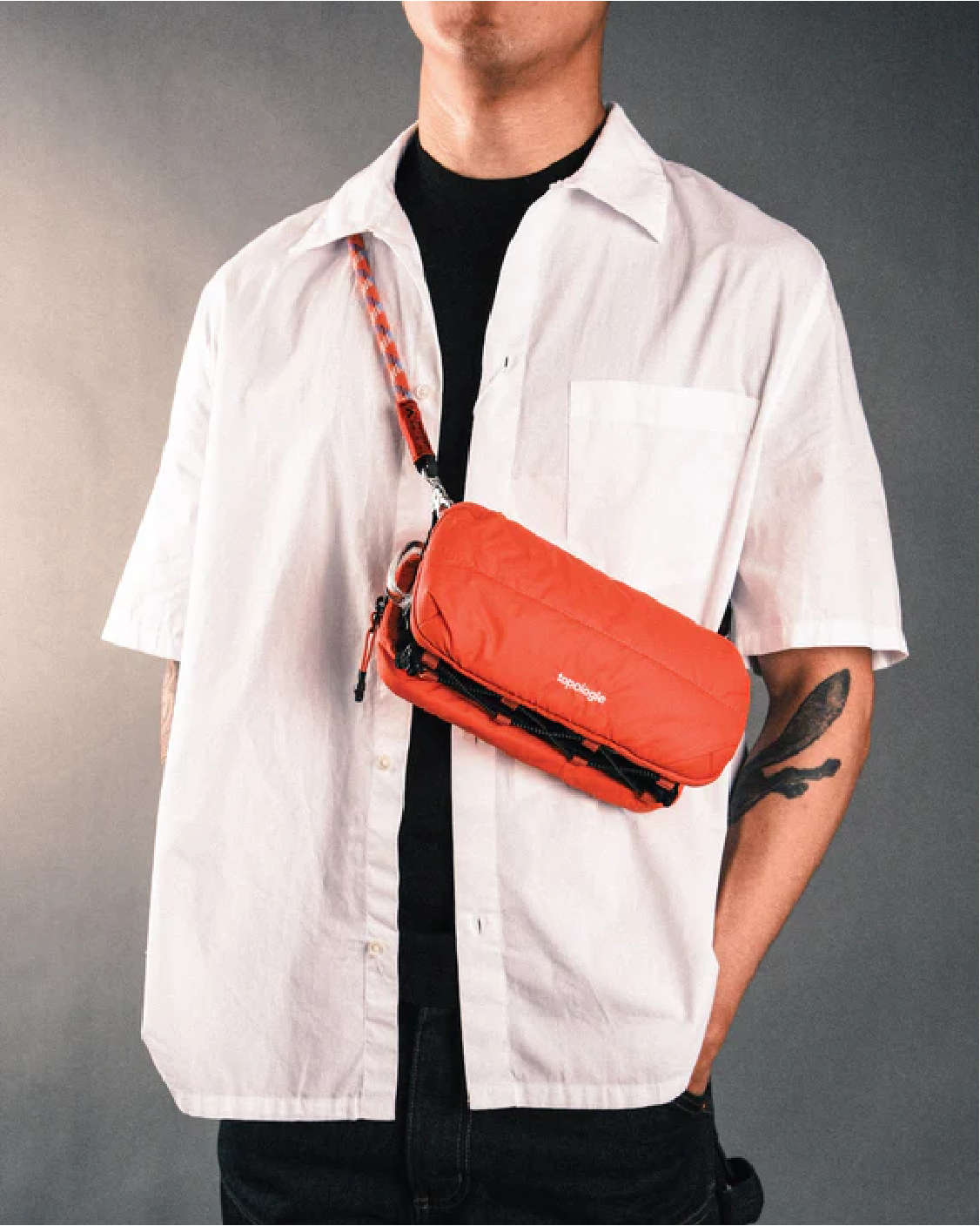 水瓶斜背包(沙漠橙/Puffer)