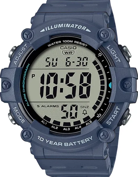 萬年鐘錶 - 卡西歐  CASIO  大錶徑數位顯示電子錶  AE-1500WH-2AV 錶徑 51.2MM