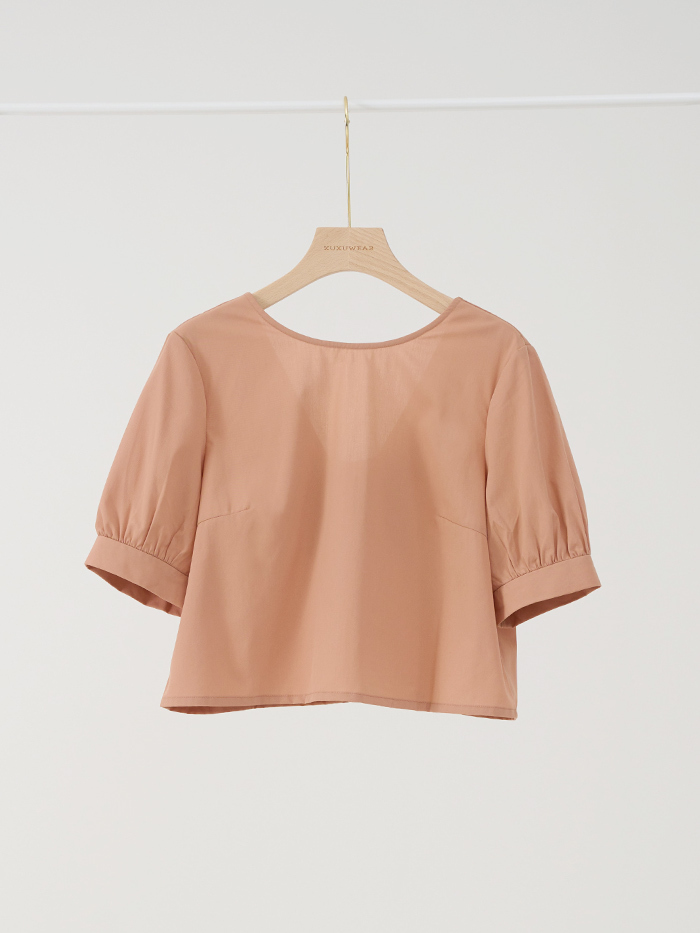 小蘋果落肩上衣-蜜脆