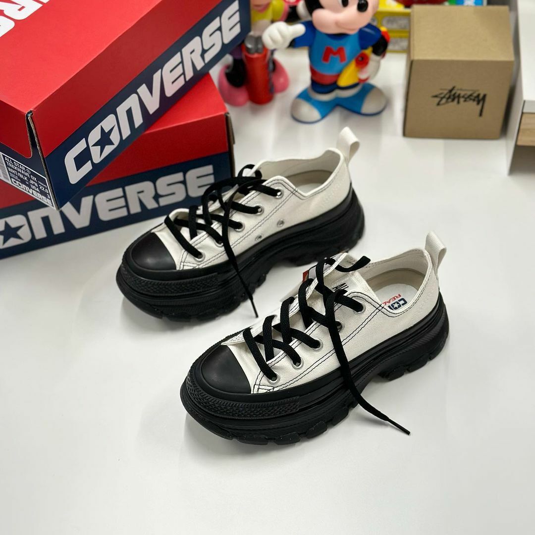 Converse All Star Trekwave OX 日本限定 熊貓 黑色 白色 厚底 帆布鞋 31309830