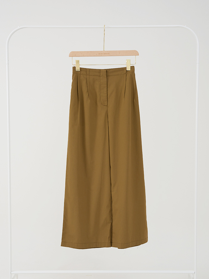 時間說壓折軟料寬褲-熟成