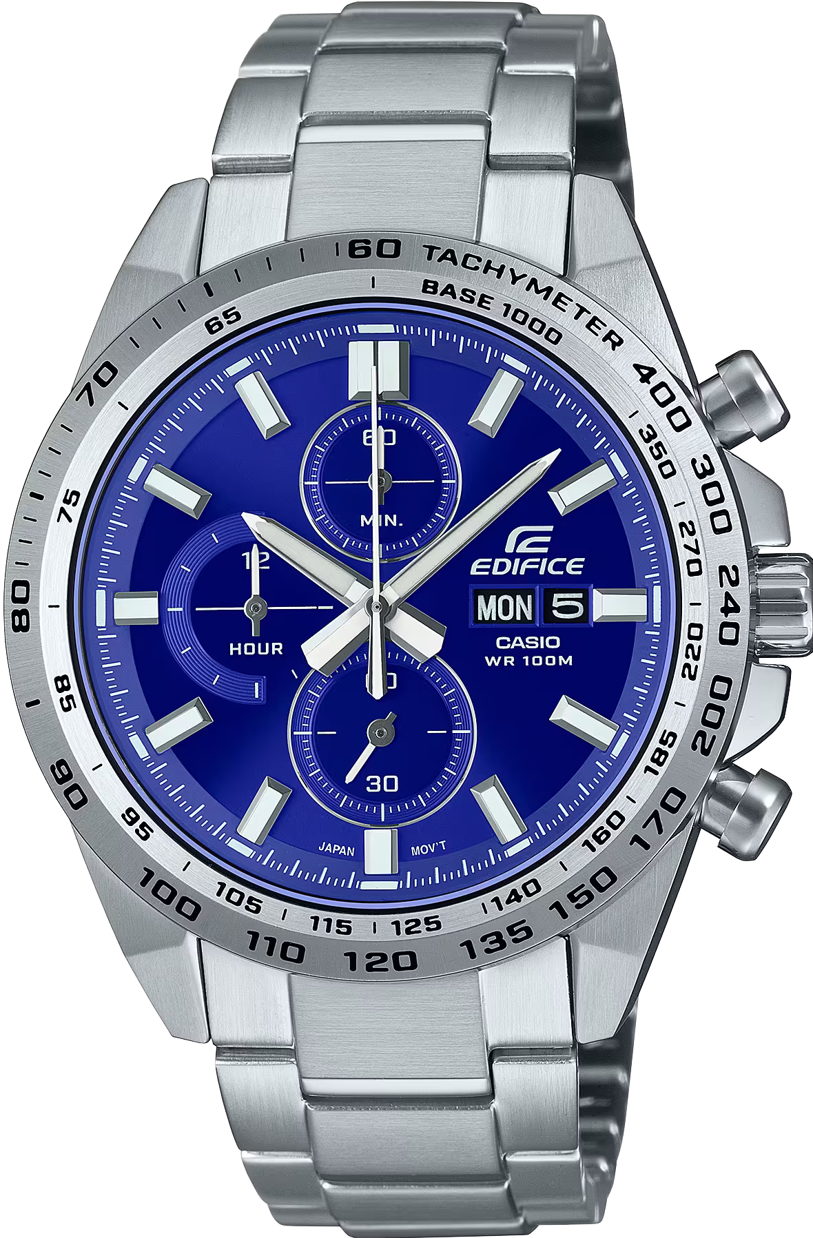 萬年鐘錶 - CASIO EDIFICE 系列  經典時尚三眼計時男錶 EFR-574D-2AV  錶徑 : 42.3MM