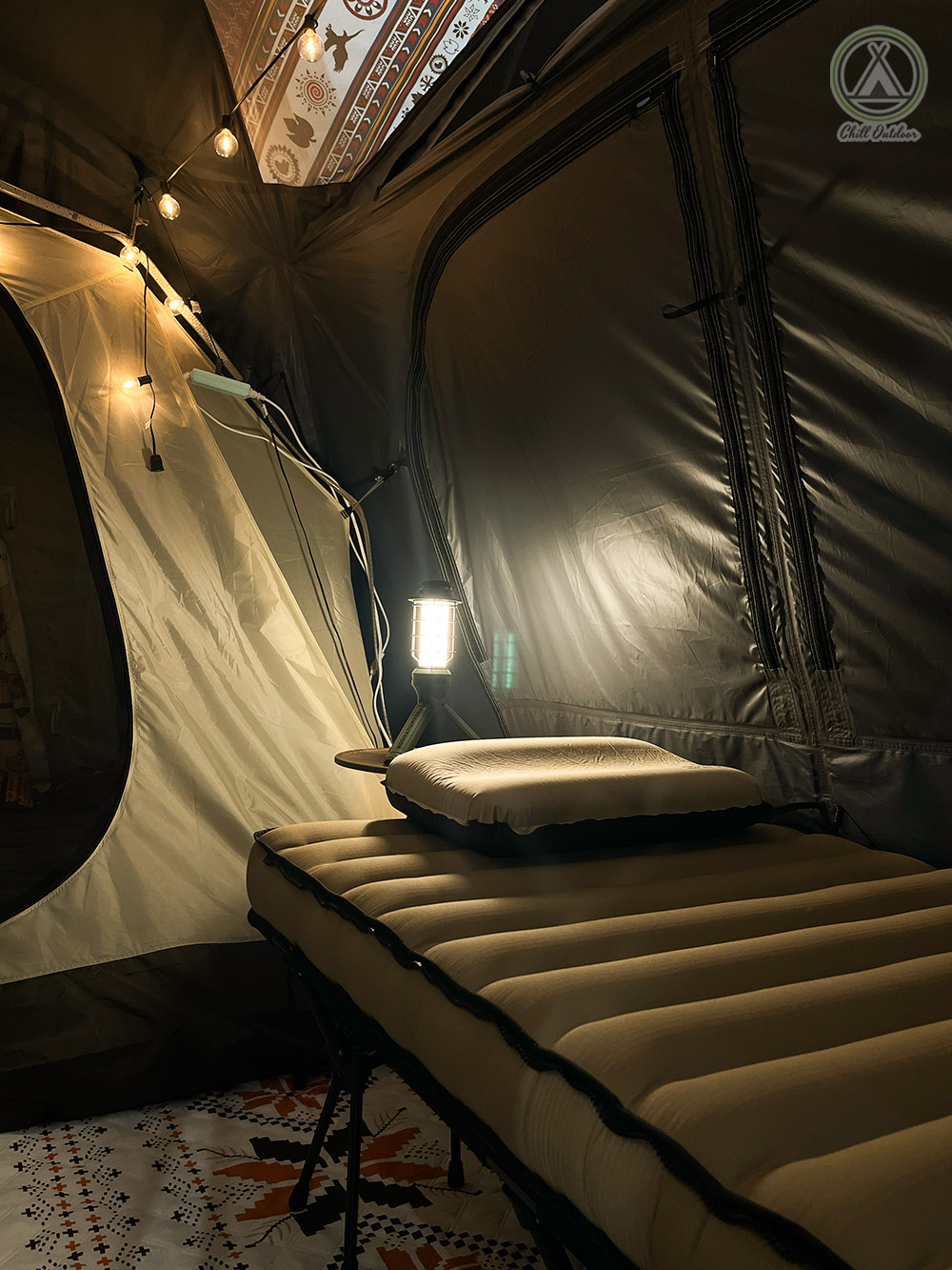 Atc⁺ 行軍床專用床墊－(沙/黑)〔Atc⁺行軍專用〕