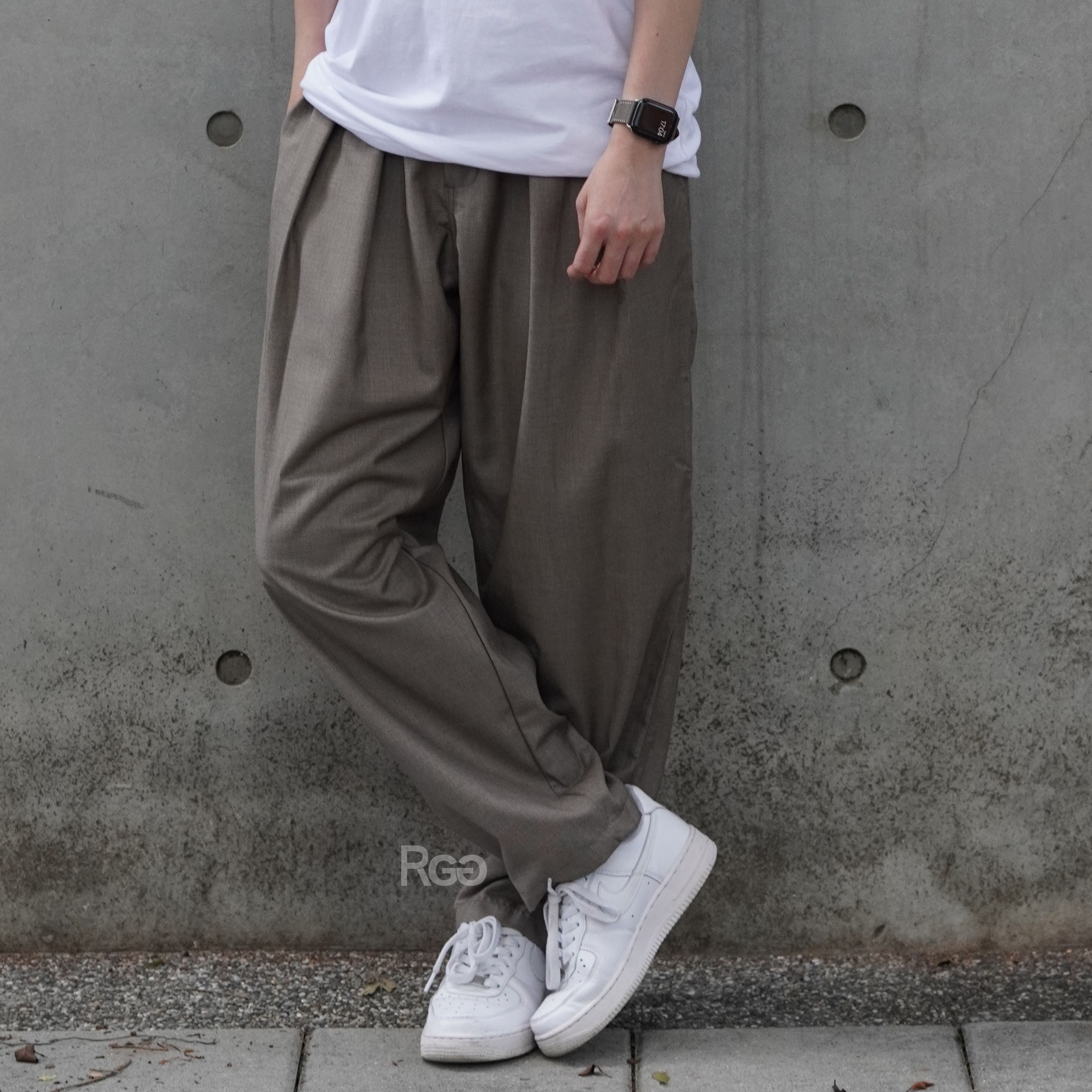 #K609 打摺寬鬆垂墜感長褲