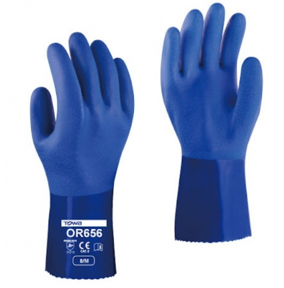 "TOWA"日本#656特級耐油手套(藍色)