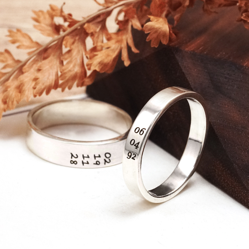 心靈密語 經典刻字銀戒 925純銀刻字訂製 男戒 女戒 中性戒指