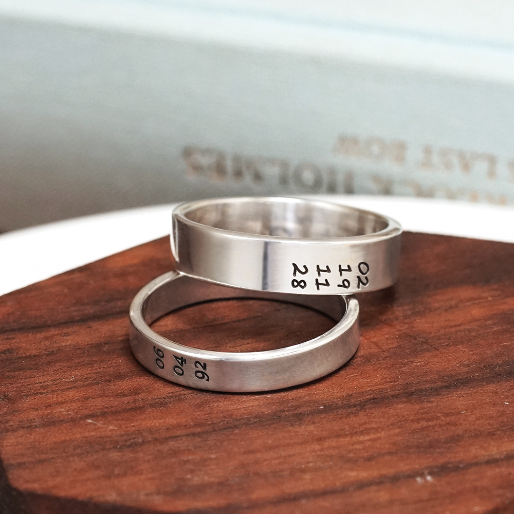 心靈密語 經典刻字銀戒 925純銀刻字訂製 男戒 女戒 中性戒指