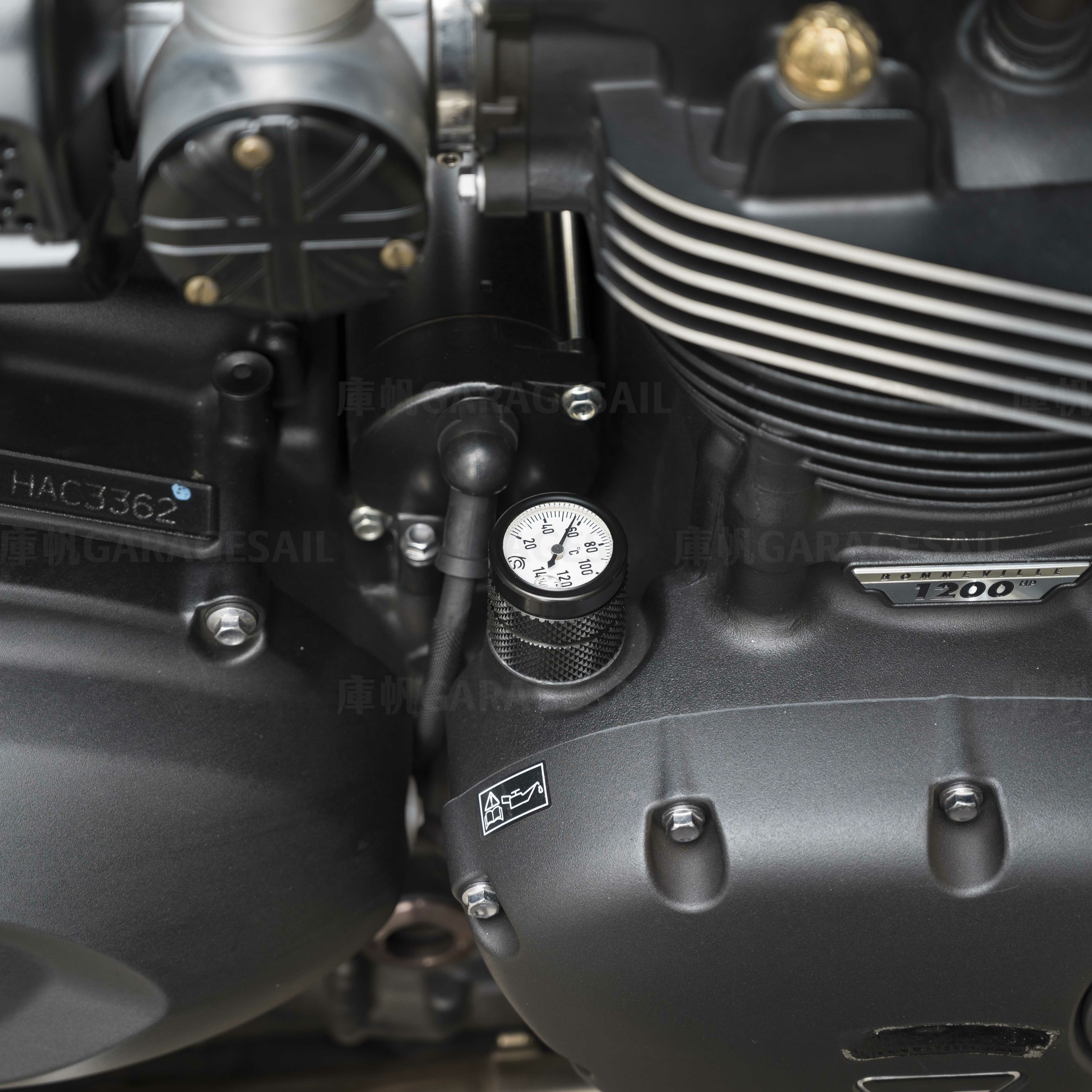 氣水冷凱旋通用 機油 油溫表 黑