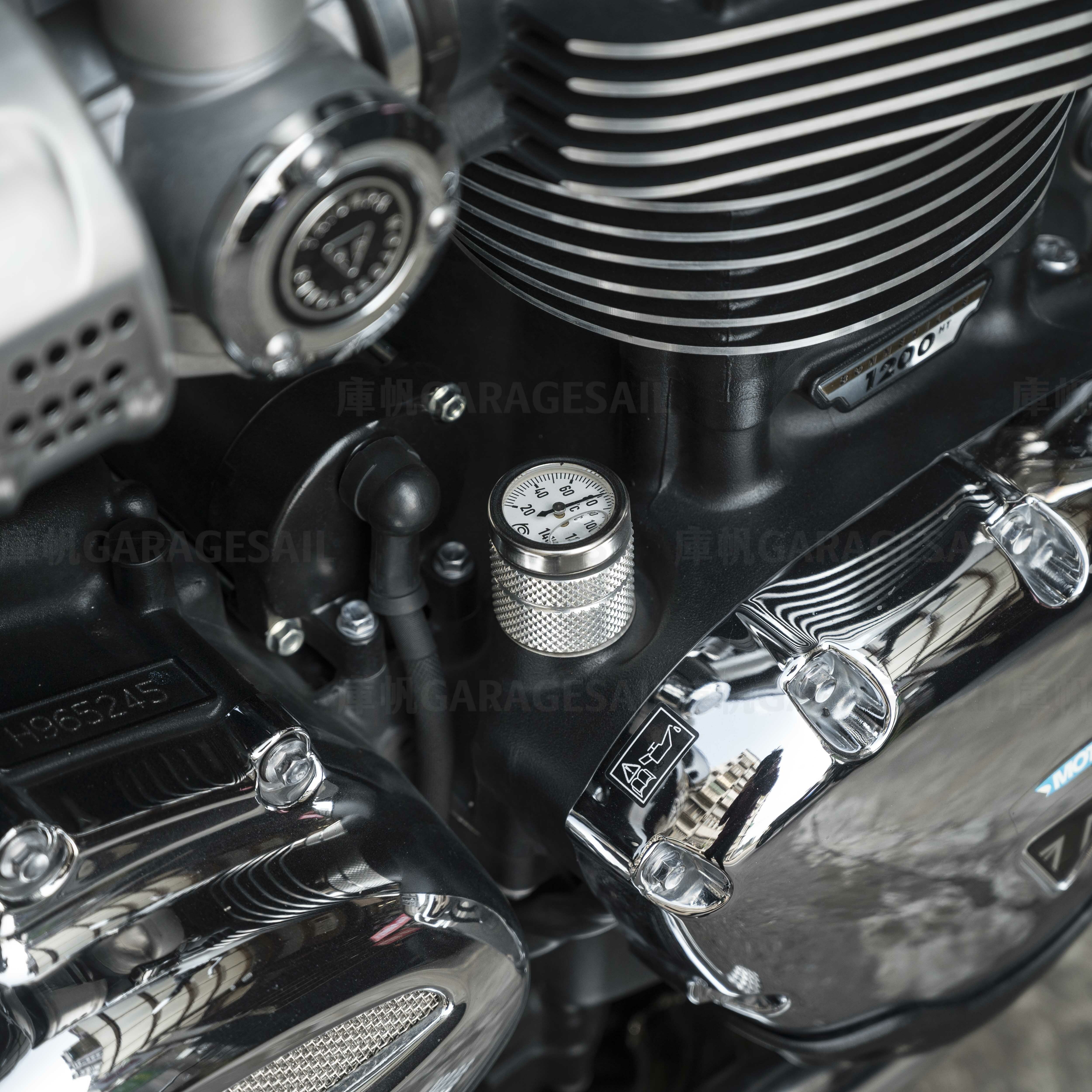 氣水冷凱旋通用 機油 油溫表 銀