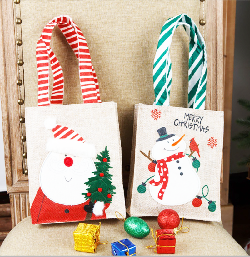 聖誕節麻布手提禮物袋 AD5876