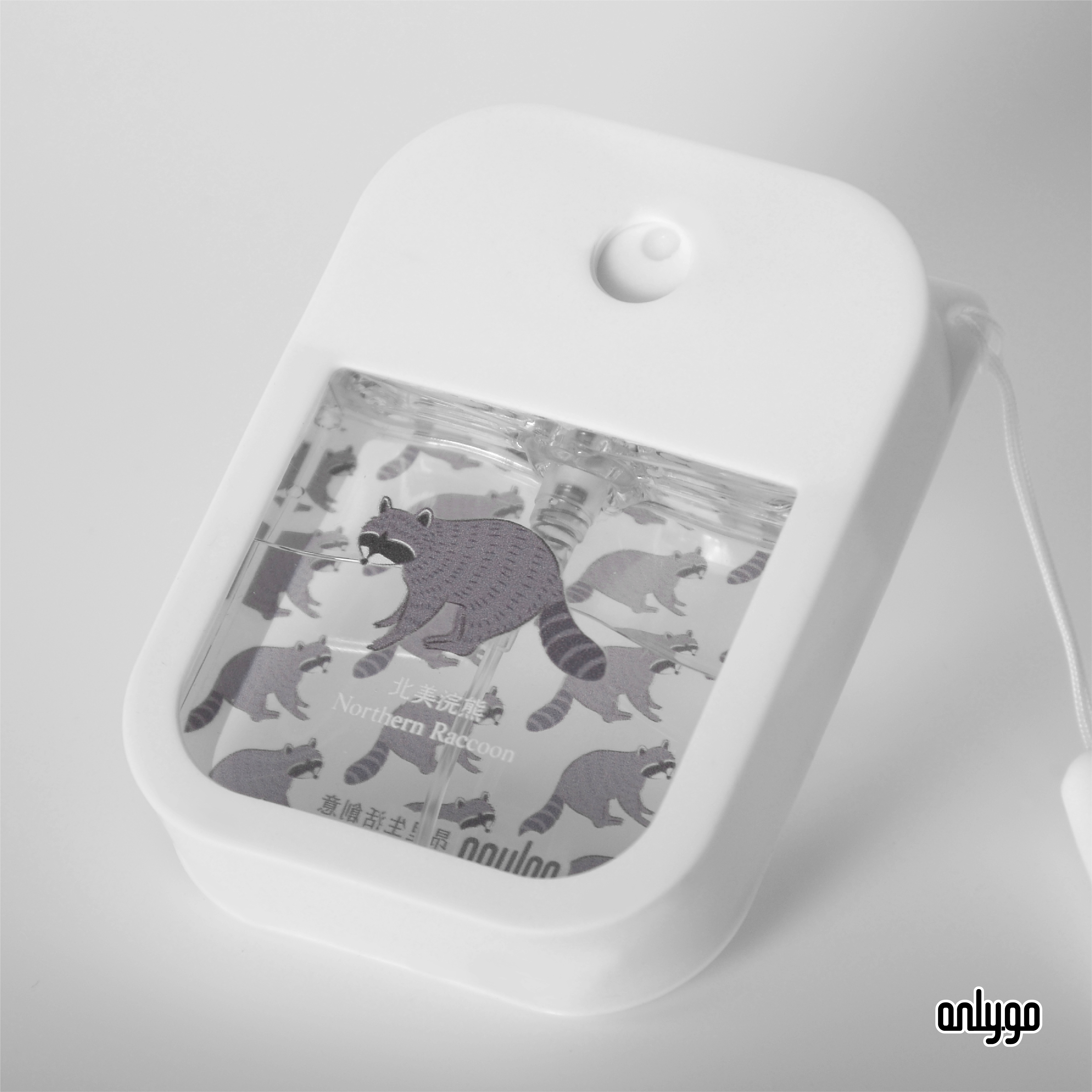 動物イラスト アルコールスプレーボトル（アライグマ）