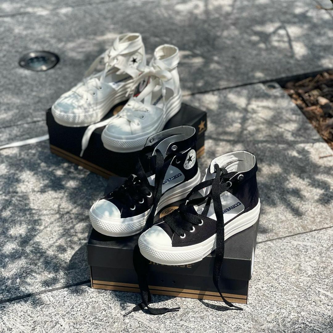 Converse All Star Light Plts Ghillie Hi 日本限定 簍空 設計感 白色 黑色 厚底 31306750 31306751