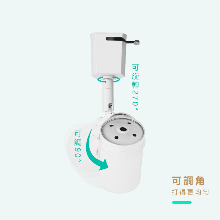 短桿軌道燈 7W 黑殼