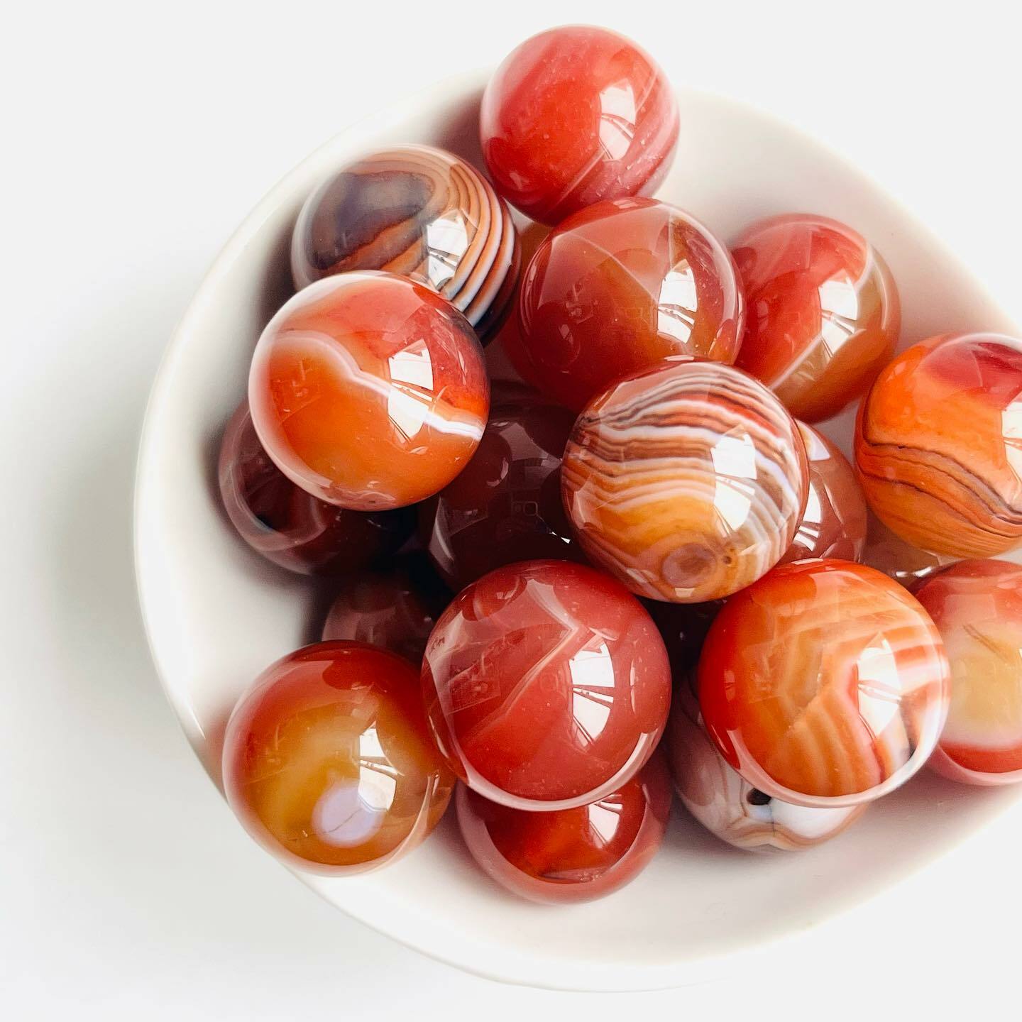 [原石] 紅瑪瑙 水晶小球