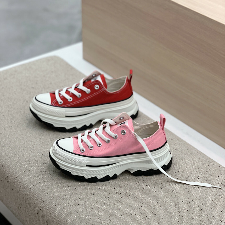 Converse All Star Trekwave OX 日本限定 粉色 紅色 低筒 厚底 增高 帆布鞋 31309862 31309866