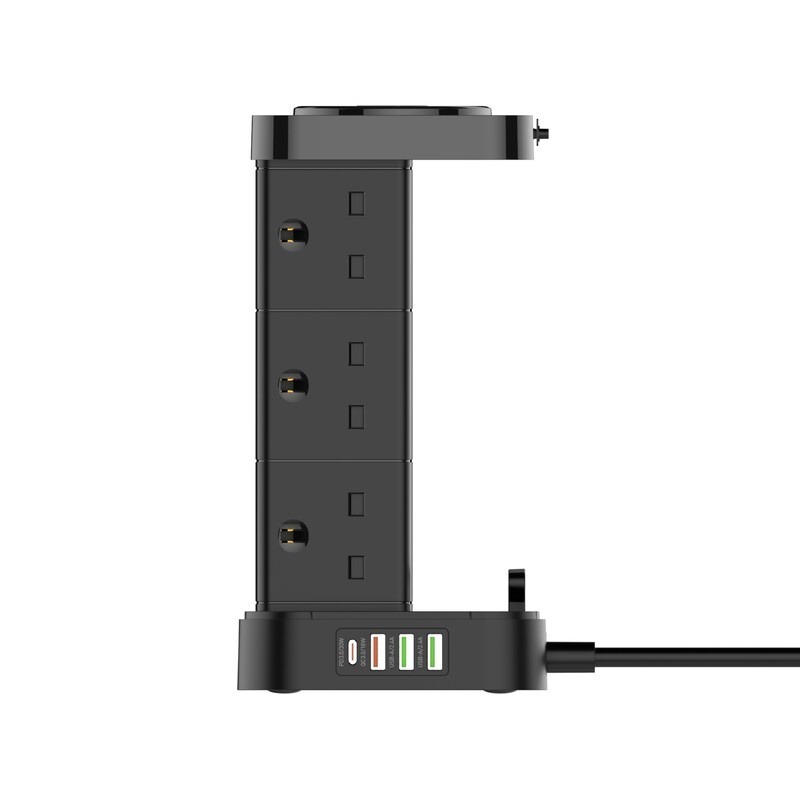 LDNIO 2500W 直立英式带無線充排插