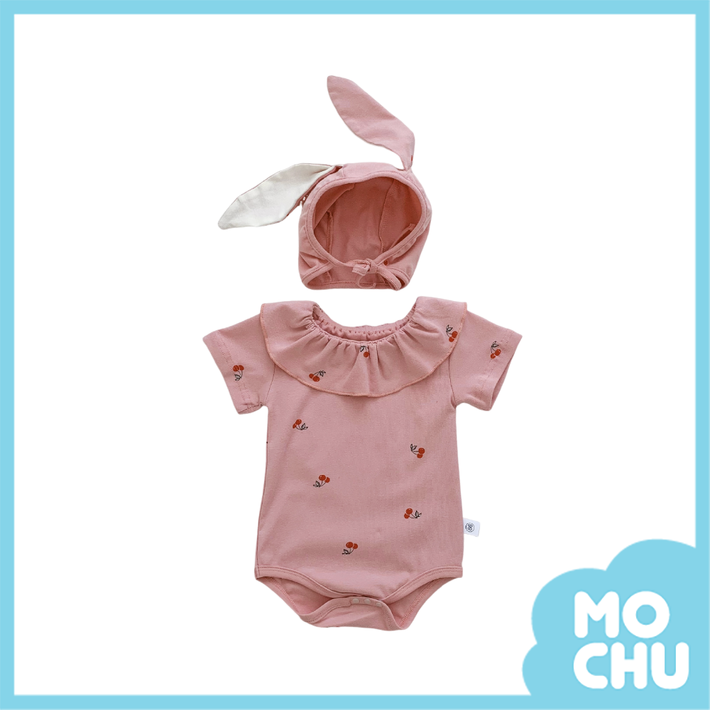 櫻桃花邊兔包屁衣(兩色)