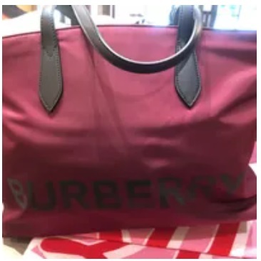 [S] BURBERRY MEDIUM NYLON TOTE,BURGUNDY, 80528661-BURGUNDY (SB51)