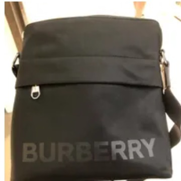 [S] BURBERRY ML NEO LOGO NYLON CROSSBODY/SHOULDER BAG,BLACK, 80522531-BLACK (SB52)