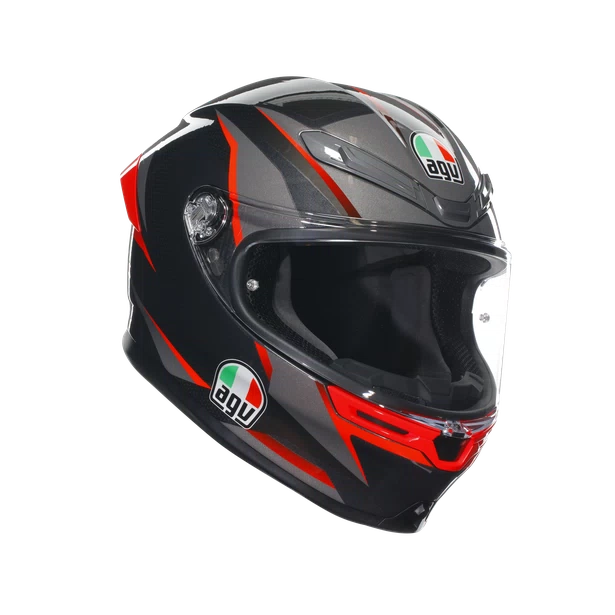 AGV K6 S SLASHCUT 彩繪 黑灰紅 全罩 K6S