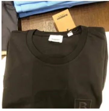 [S] BURBERRY JENSON S/S TEE,BLACK, 80695331001-BLACK (SB54)