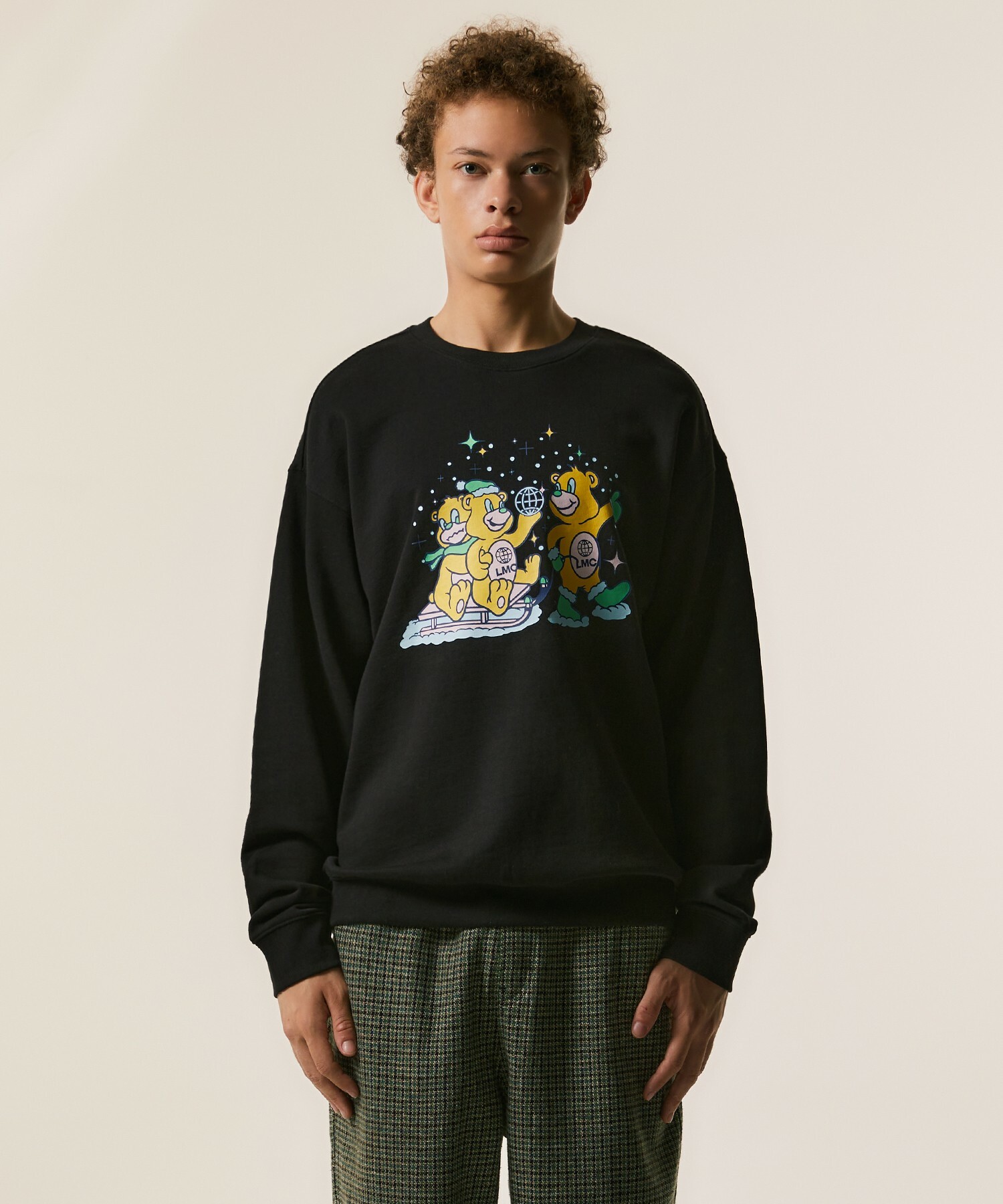 【LMC】 SLEIGH RIDING BEARS SWEATSHIRT LMC Sleight Riding Bears Crew Sweat Black | END. (ES)