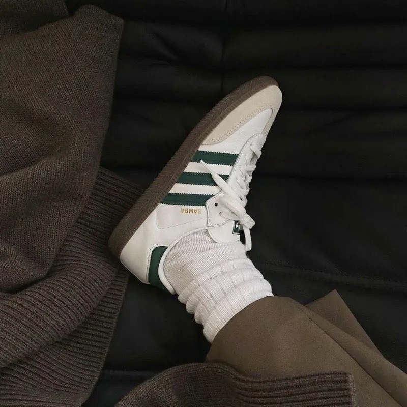 Adidas Originals Samba OG White & Green 白綠 休閒鞋 IG1024