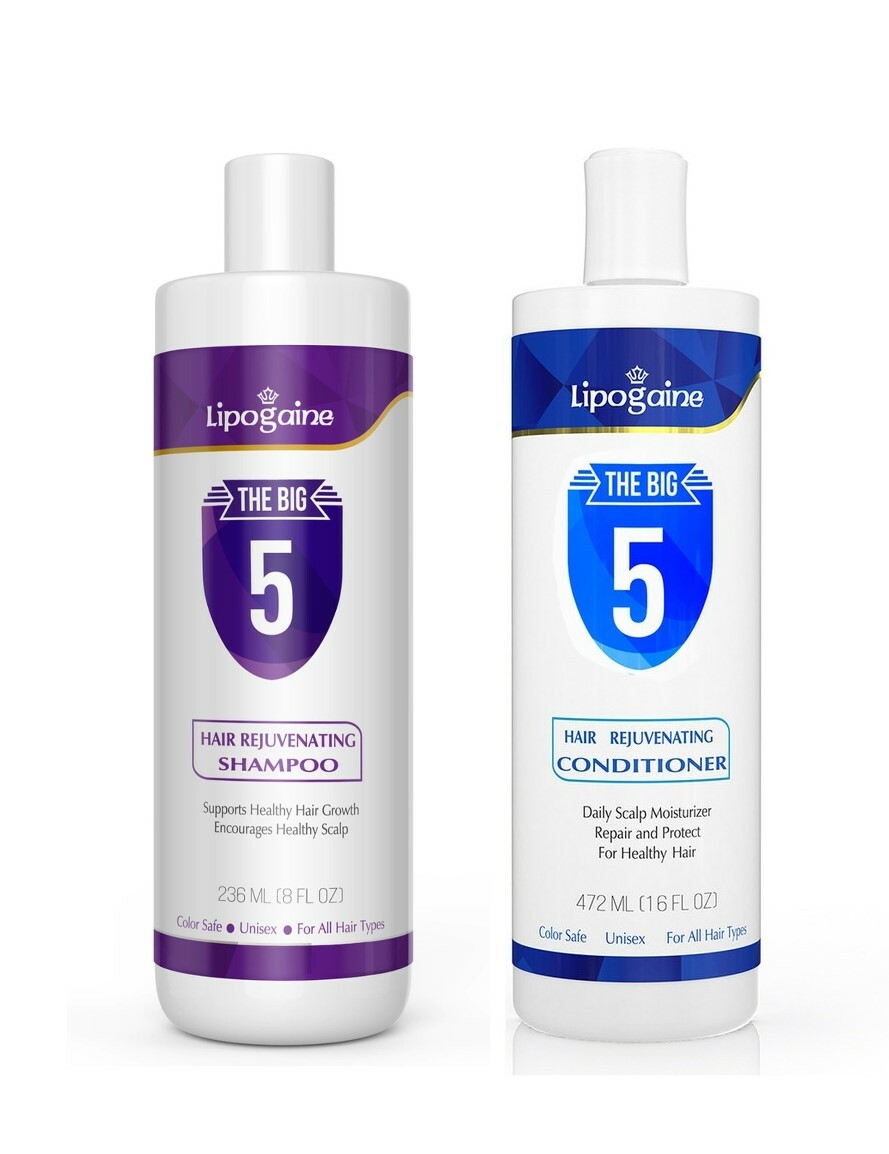 Lipogaine Big 5 賦活洗髮水 + 護髮素 套裝組